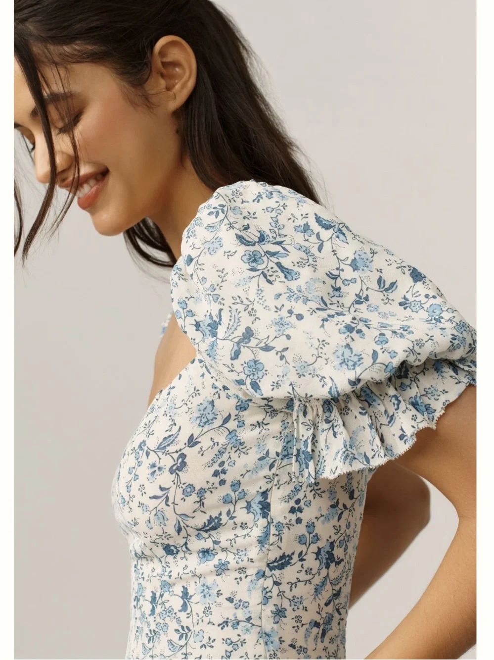 Reformation Marin Puff-Sleeve Blouse